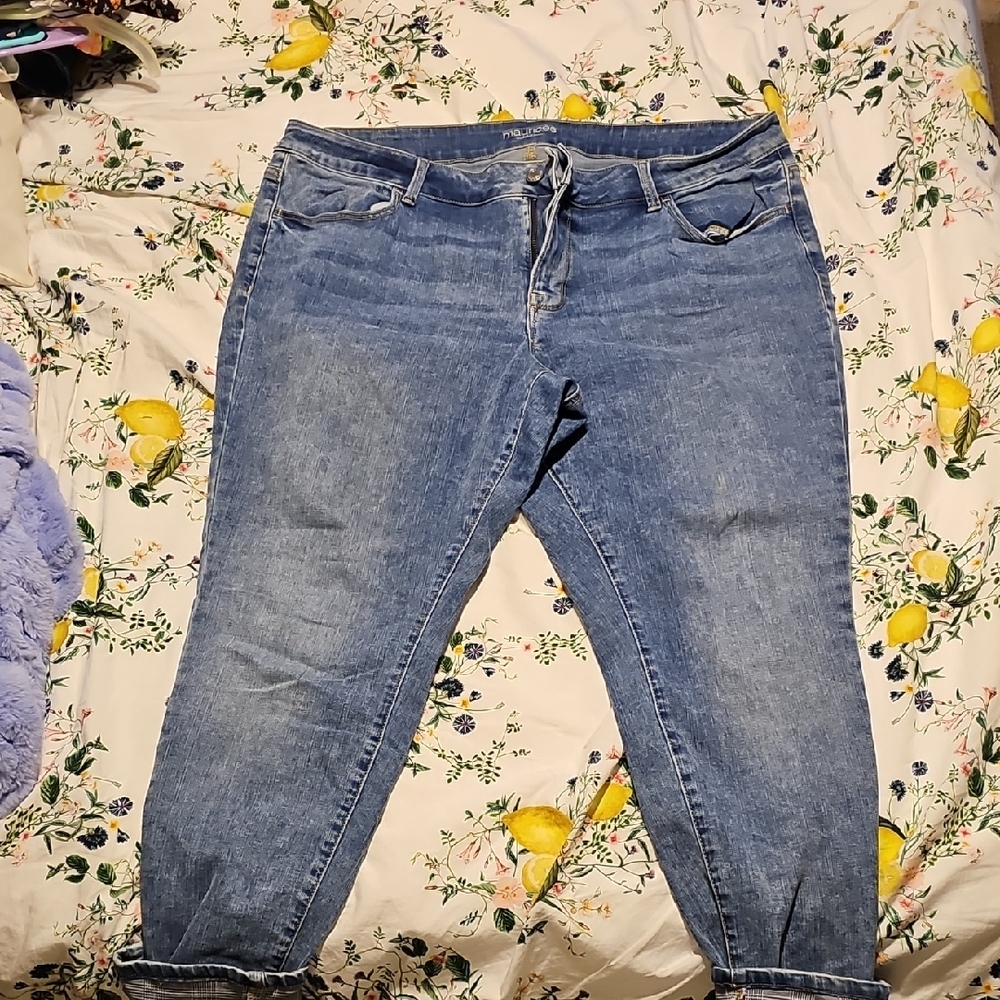 Maurices Light Blue Ankle Jeans